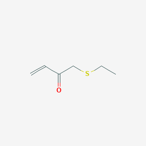 molecular formula C6H10OS B13606880 1-(Ethylthio)but-3-en-2-one 