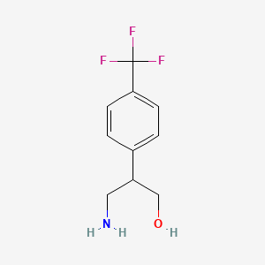 molecular formula C10H12F3NO B13606923 3-Amino-2-(4-(trifluoromethyl)phenyl)propan-1-ol 