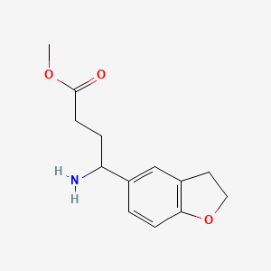 molecular formula C13H17NO3 B13606933 Methyl 4-amino-4-(2,3-dihydrobenzofuran-5-yl)butanoate 