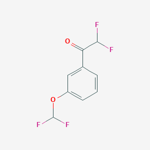 molecular formula C9H6F4O2 B13606934 1-(3-Difluoromethoxy-phenyl)-2,2-difluoro-ethanone 