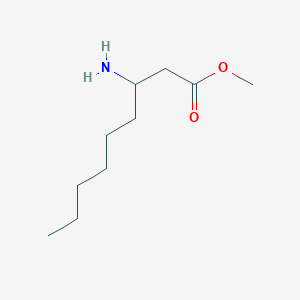 molecular formula C10H21NO2 B13607020 Methyl 3-aminononanoate 