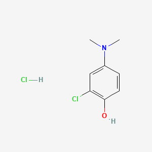 molecular formula C8H11Cl2NO B13607048 2-Chloro-4-(dimethylamino)phenolhydrochloride 