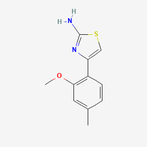 molecular formula C11H12N2OS B13607055 4-(2-Methoxy-4-methyl-phenyl)-thiazol-2-ylamine 