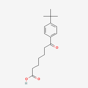 molecular formula C17H24O3 B1360706 7-(4-t-Butylphenyl)-7-oxoheptanoic acid CAS No. 898791-45-2