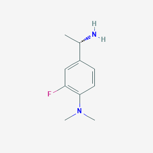 molecular formula C10H15FN2 B13607065 (S)-4-(1-Aminoethyl)-2-fluoro-N,N-dimethylaniline 