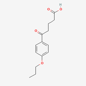 B1360708 5-Oxo-5-(4-n-propoxyphenyl)valeric acid CAS No. 898791-73-6
