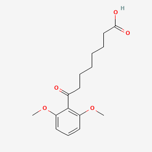 molecular formula C16H22O5 B1360710 8-(2,6-Dimethoxyphenyl)-8-oxooctanoic acid CAS No. 898792-53-5