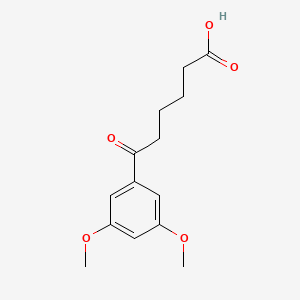 molecular formula C14H18O5 B1360711 6-(3,5-Dimethoxyphenyl)-6-oxohexanoic acid CAS No. 52483-37-1