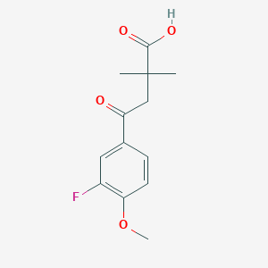 2,2-Dimethyl-4-(3-fluoro-4-methoxyphenyl)-4-oxobutyric acid