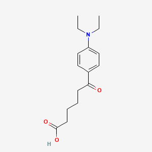 molecular formula C16H23NO3 B1360719 6-[4-(N,N-Diethylamino)phenyl]-6-oxohexanoic acid CAS No. 951889-29-5