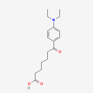 molecular formula C17H25NO3 B1360720 7-[4-(N,N-Diethylamino)phenyl]-7-oxoheptanoic acid CAS No. 951889-32-0