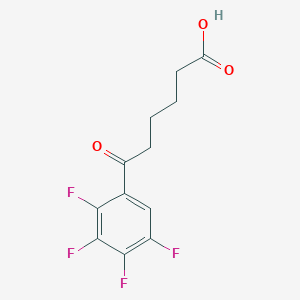 molecular formula C12H10F4O3 B1360722 6-(2,3,4,5-Tetrafluorophenyl)-6-oxohexanoic acid CAS No. 951891-64-8