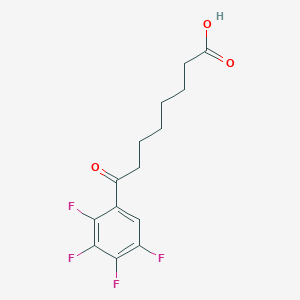 molecular formula C14H14F4O3 B1360723 8-(2,3,4,5-Tetrafluorophenyl)-8-oxooctanoic acid CAS No. 951891-70-6