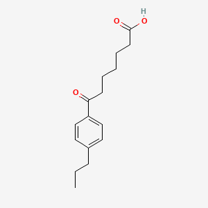 molecular formula C16H22O3 B1360727 7-(4-n-Propylphenyl)-7-oxoheptanoic acid CAS No. 951892-22-1