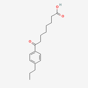 molecular formula C17H24O3 B1360728 8-Oxo-8-(4-propylphenyl)octanoic acid CAS No. 951892-26-5