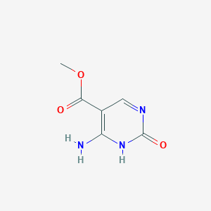 molecular formula C6H7N3O3 B13607283 Methyl 4-amino-2-hydroxypyrimidine-5-carboxylate 