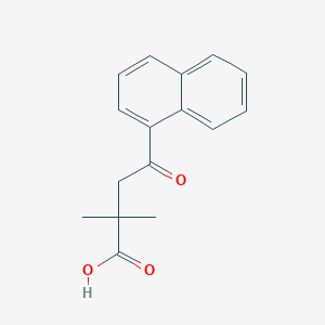 molecular formula C16H16O3 B1360730 2,2-二甲基-4-(1-萘基)-4-氧代丁酸 CAS No. 854904-16-8