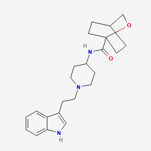 molecular formula C23H31N3O2 B13607309 N-{1-[2-(1H-indol-3-yl)ethyl]piperidin-4-yl}-2-oxabicyclo[2.2.2]octane-1-carboxamide 
