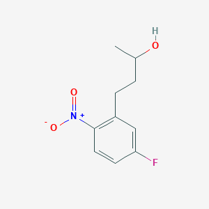 molecular formula C10H12FNO3 B13607310 4-(5-Fluoro-2-nitrophenyl)butan-2-ol 