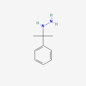 molecular formula C9H14N2 B13607314 (2-Phenylpropan-2-yl)hydrazine 