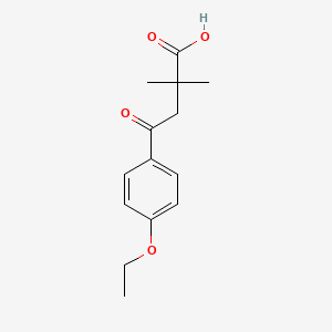 molecular formula C14H18O4 B1360732 2,2-Dimethyl-4-(4-ethoxyphenyl)-4-oxobutyric acid CAS No. 951893-13-3