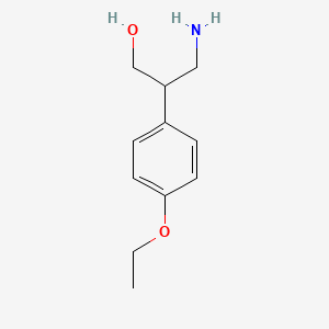 molecular formula C11H17NO2 B13607321 3-Amino-2-(4-ethoxyphenyl)propan-1-ol 