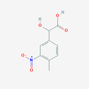 molecular formula C9H9NO5 B13607324 4-Methyl-3-nitromandelic acid 