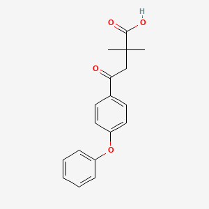 molecular formula C18H18O4 B1360733 2,2-Dimethyl-4-oxo-4-(4-phenoxyphenyl)butyric acid CAS No. 951893-19-9