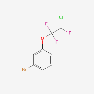 molecular formula C8H5BrClF3O B13607330 1-Bromo-3-(2-chloro-1,1,2-trifluoroethoxy)benzene 