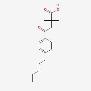 molecular formula C17H24O3 B1360734 2,2-Dimethyl-4-oxo-4-(4-pentylphenyl)butanoic acid CAS No. 951893-53-1