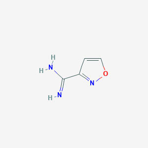 molecular formula C4H5N3O B13607358 1,2-Oxazole-3-carboximidamide 