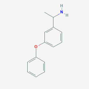 molecular formula C14H15NO B13607375 1-(3-Phenoxyphenyl)ethan-1-amine 