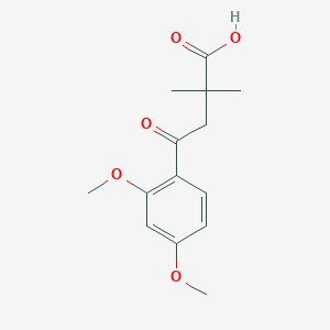 molecular formula C14H18O5 B1360738 4-(2,4-Dimethoxyphenyl)-2,2-dimethyl-4-oxobutyric acid CAS No. 951894-38-5