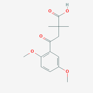molecular formula C14H18O5 B1360740 4-(2,5-Dimethoxyphenyl)-2,2-dimethyl-4-oxobutyric acid CAS No. 951884-86-9