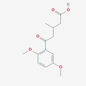 molecular formula C14H18O5 B1360741 5-(2,5-Dimethoxyphenyl)-3-methyl-5-oxovaleric acid CAS No. 951884-89-2