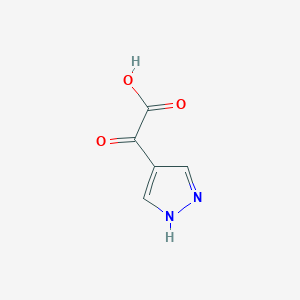 molecular formula C5H4N2O3 B13607423 2-oxo-2-(1H-pyrazol-4-yl)acetic acid 