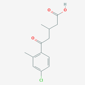 molecular formula C13H15ClO3 B1360744 5-(4-Chloro-2-methylphenyl)-3-methyl-5-oxovaleric acid CAS No. 951885-45-3