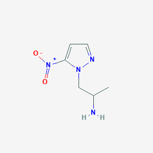 molecular formula C6H10N4O2 B13607469 1-(5-nitro-1H-pyrazol-1-yl)propan-2-amine 