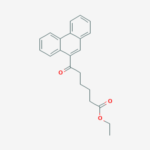 molecular formula C22H22O3 B1360748 Ethyl 6-oxo-6-(9-phenanthryl)hexanoate CAS No. 898752-90-4
