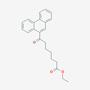 molecular formula C23H24O3 B1360749 Ethyl 7-oxo-7-(9-phenanthryl)heptanoate CAS No. 898752-92-6