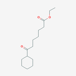 molecular formula C15H26O3 B1360750 Ethyl 7-cyclohexyl-7-oxoheptanoate CAS No. 898753-77-0