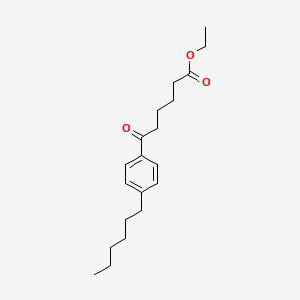 molecular formula C20H30O3 B1360751 Ethyl 6-(4-hexylphenyl)-6-oxohexanoate CAS No. 898757-30-7