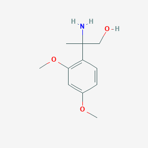 molecular formula C11H17NO3 B13607522 2-Amino-2-(2,4-dimethoxyphenyl)propan-1-ol 