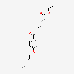 molecular formula C20H30O4 B1360753 Ethyl 7-oxo-7-(4-pentyloxyphenyl)heptanoate CAS No. 898757-83-0