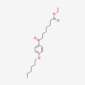 molecular formula C22H34O4 B1360754 Ethyl 8-(4-hexyloxyphenyl)-8-oxooctanoate CAS No. 898757-95-4