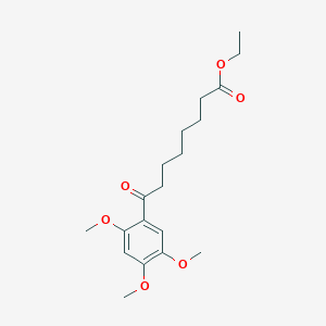 molecular formula C19H28O6 B1360755 Ethyl 8-(2,4,5-trimethoxyphenyl)-8-oxooctanoate CAS No. 951887-99-3