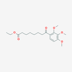 molecular formula C19H28O6 B1360756 Ethyl 8-(2,3,4-trimethoxyphenyl)-8-oxooctanoate CAS No. 951888-66-7
