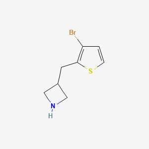 molecular formula C8H10BrNS B13607567 3-((3-Bromothiophen-2-yl)methyl)azetidine 