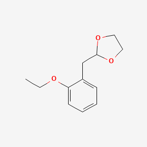 molecular formula C12H16O3 B1360759 2-(1,3-Dioxolan-2-ylmethyl)-1-ethoxybenzene CAS No. 898759-45-0