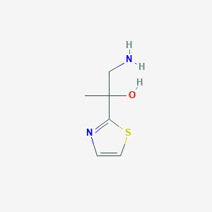molecular formula C6H10N2OS B13607593 1-amino-2-(1,3-thiazol-2-yl)propan-2-ol CAS No. 933694-28-1